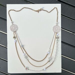 3 Tier Statement Pendant Necklace